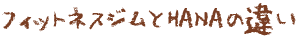 フィットネスジムとHANAの違い
